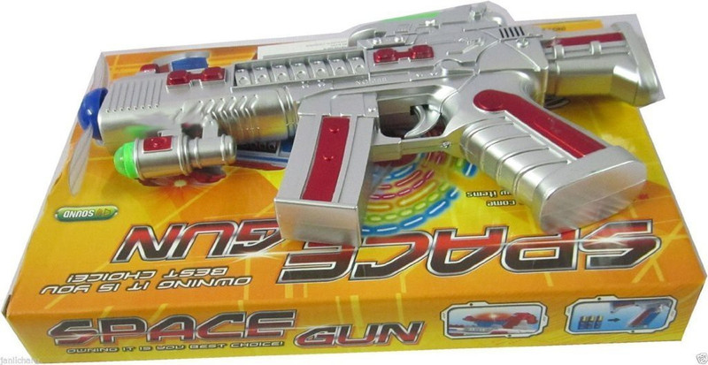 Shopaholic Space Gun Toy With Flashing Lights(Multicolor)
