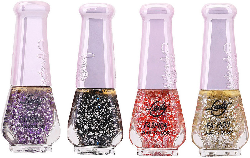 Lady Fashion Limited Edition MULTICOLOR Nail Polish Set 0201201736 Multicolor,(Pack of 4)