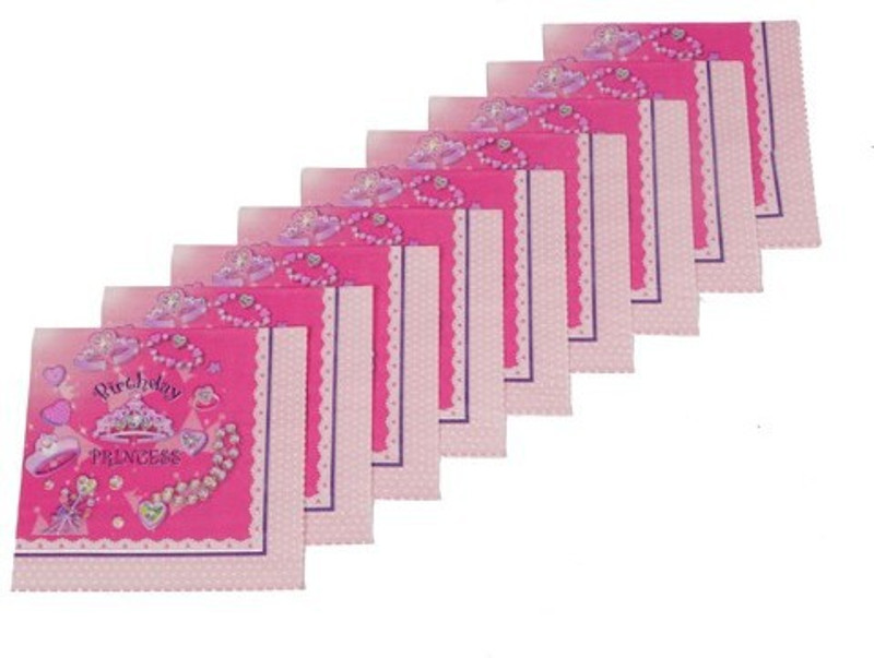 Funcart Birthday Princess Pink Napkins(9 Sheets)