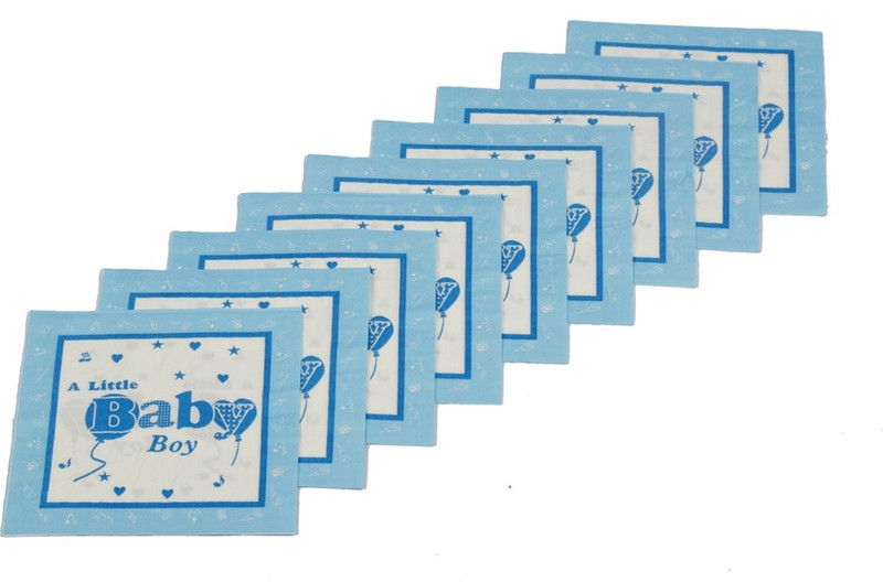 Funcart Little Baby Boy Blue Napkins(9 Sheets)