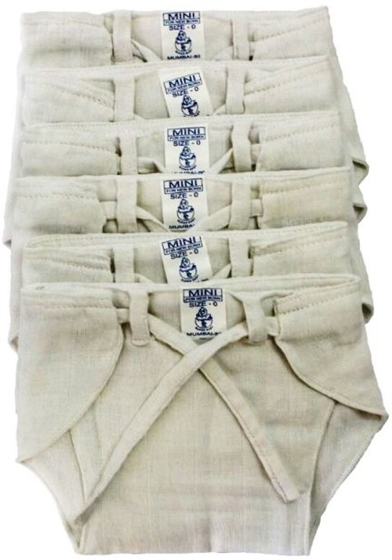 Super Baby New Just Born Double Cloth Nadi Washable Reusable Cotton Diaper/Langot Mini,(0-3Months)