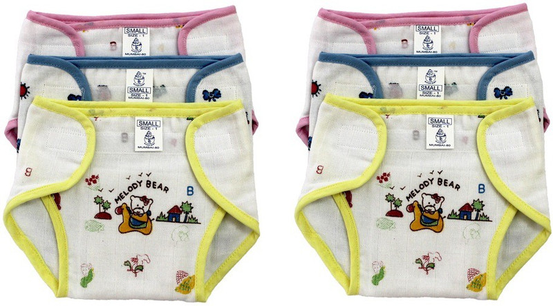 Super Baby Pack of 6, Multicolor (9-12 Months) New Just Born Photo Print 100% Inside Outside Cotton Double Cloth Washable