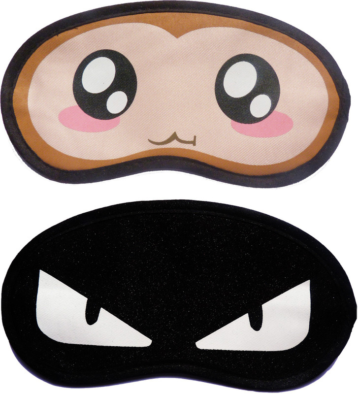 Jonty BigEye-WhiteEye Cartoon Travel Sleeping Eye Cover Blindfold (Pack of 2) Eye Shade(Multicolor)
