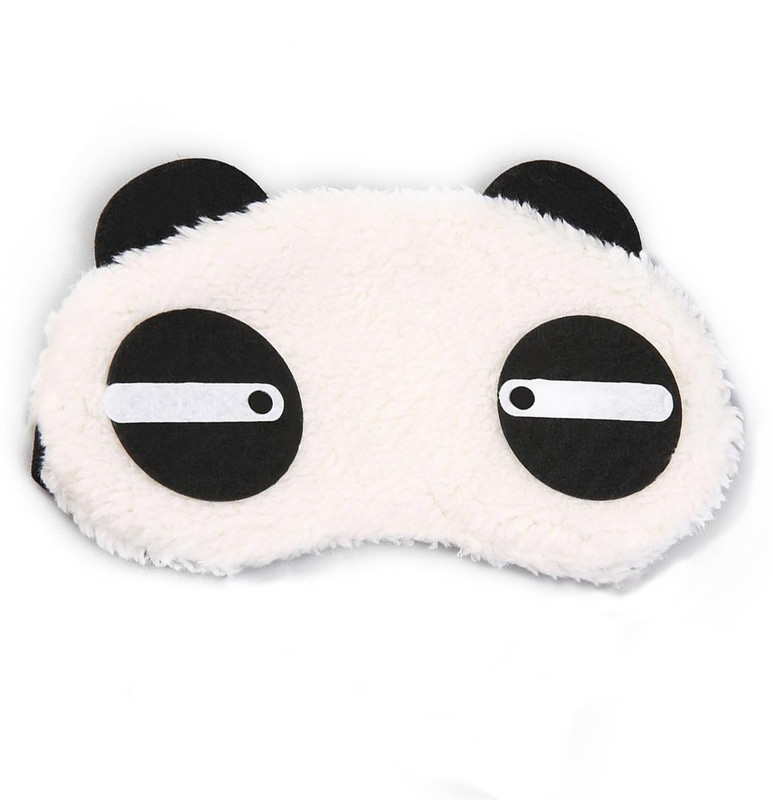 Jonty Straight Panda Travel Sleep Cover Blindfold Eye Shade(White)
