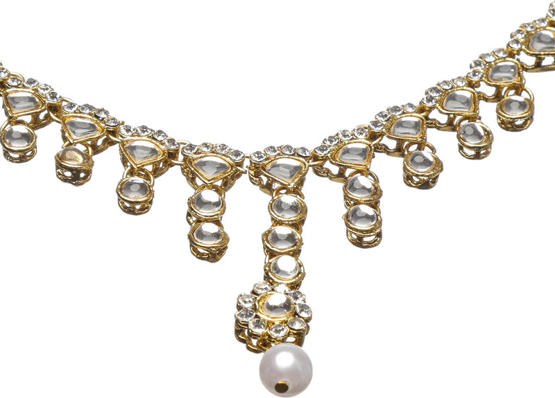 veejay fashion Cubic Zirconia Silver Plated Metal Chain Set