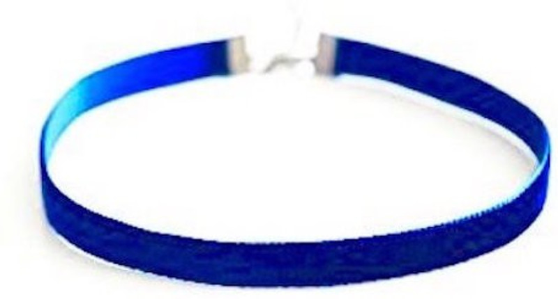 Streamline Royal Blue Velvet Tattoo Fabric Choker