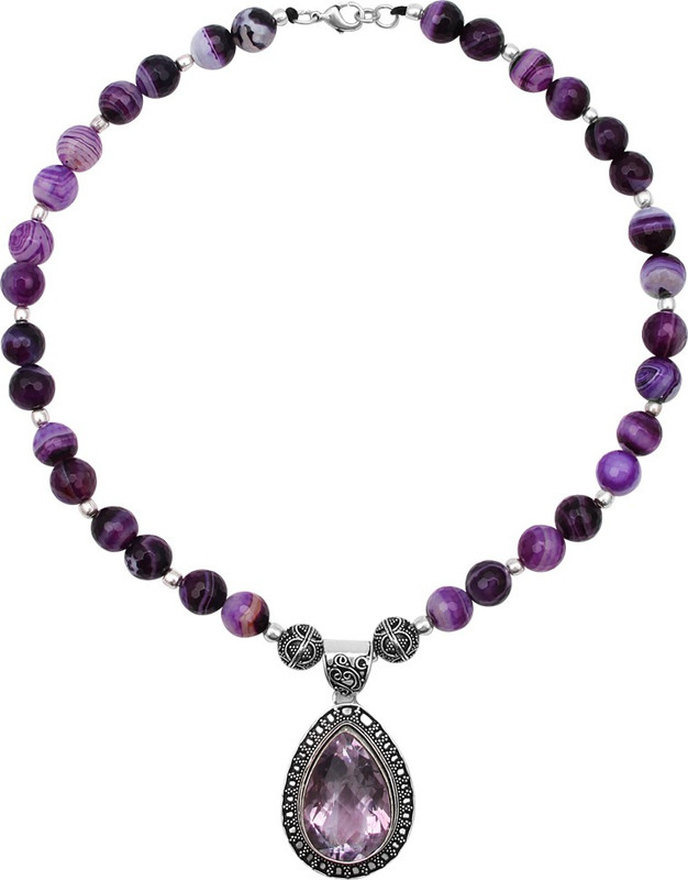 Jewel99 Swarovski Zirconia Sterling Silver Plated Alloy Necklace