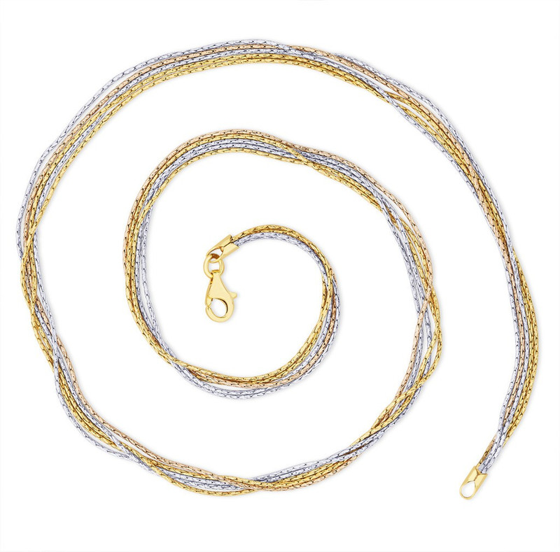Peora Five Layer Gold-plated Plated Sterling Silver Chain