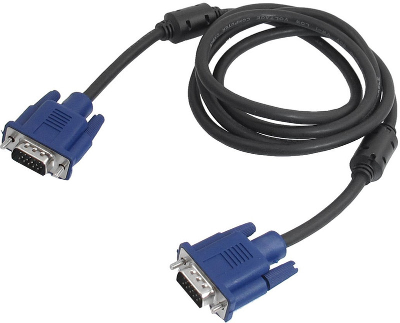 Royaldealshop 15Pin VGA Male To Male High Quality Cable Lead For PC Monitor Tv Lcd Plasma Projector TFT - 100cm - 3ft - 1m Network Interface Card(Black) RS.195 (66.00% Off) - Flipkart