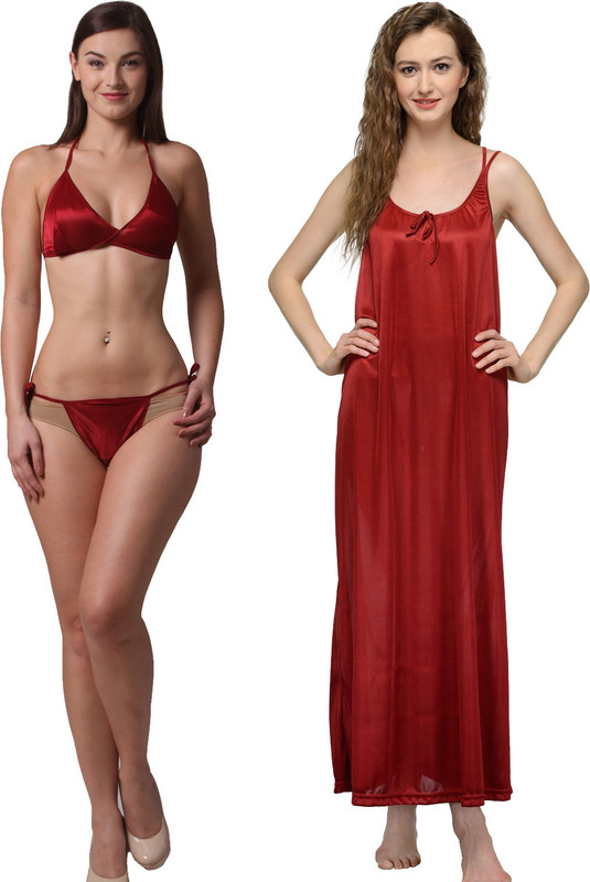 Being Fab Women Nighty(Maroon)