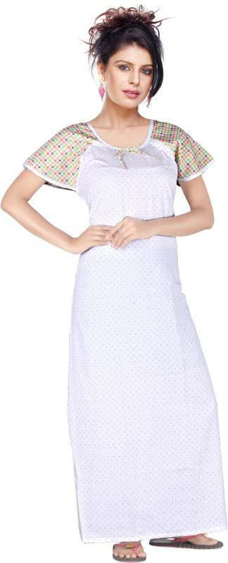 Satyam Women Nighty(Green)