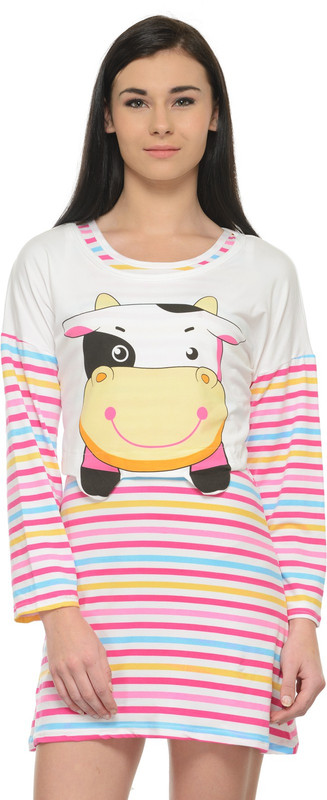 Camey Women Nighty(Multicolor)