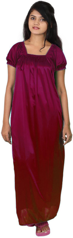 Sai Shop Women Nighty(Maroon)