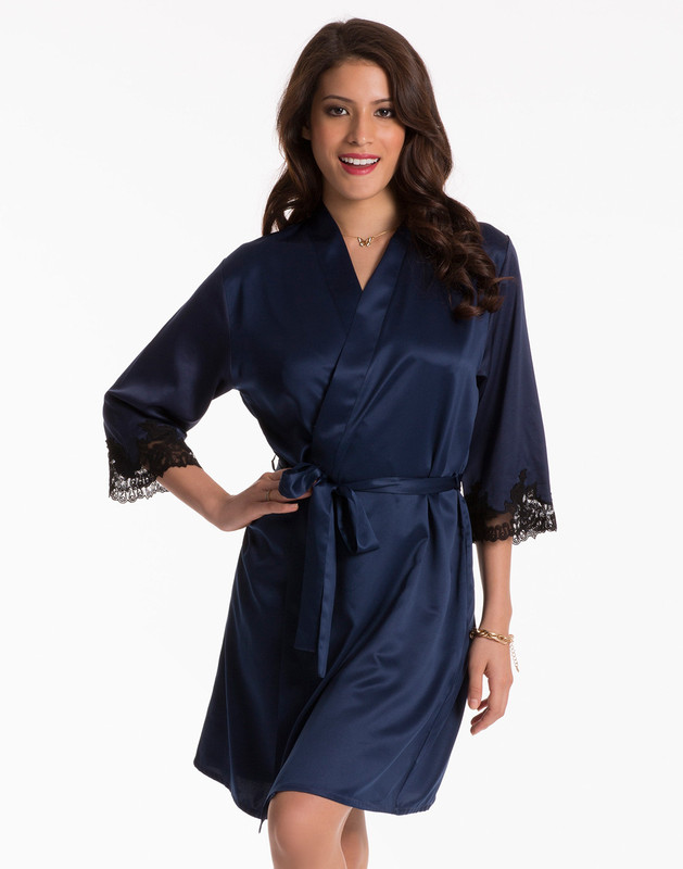 PrettySecrets Women Nighty(Dark Blue, Black)