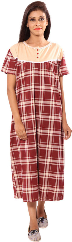 9teen Again Women Nighty(Red)