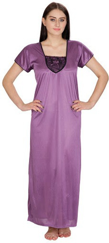 Klamotten Women Nighty(Purple)