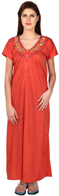 Kem Flow Gold Women Nighty(Orange)