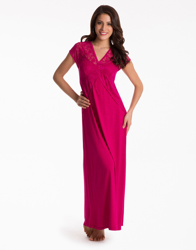 PrettySecrets Women Nighty(Maroon)