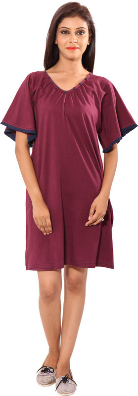 9teen Again Women Nighty(Purple)