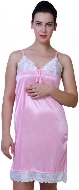 Fashion Xposed Women Nighty(Pink)