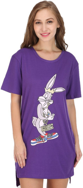 Camey Women Nighty(Purple)