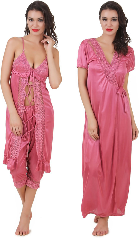 Masha Women Nighty(Pink)