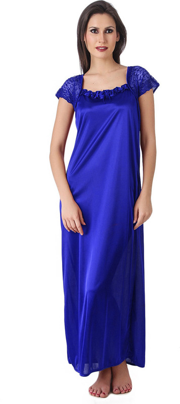 Ahaana Fashion Women Nighty(Dark Blue)