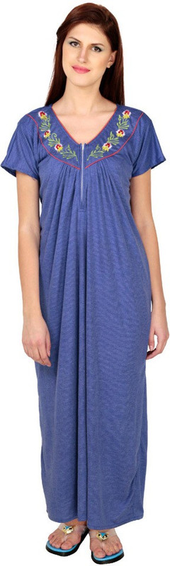 Kem Flow Gold Women Nighty(Blue)