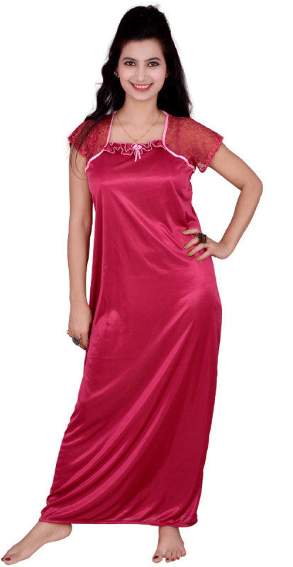 Kismat Fashion Women Nighty(Maroon)