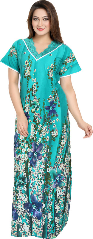 seemee Women Nighty(Blue)