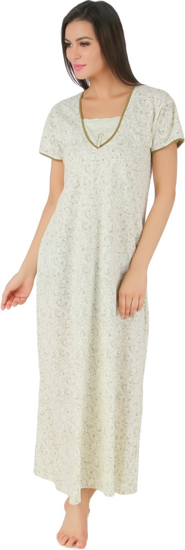 Masha Women Nighty(Green)