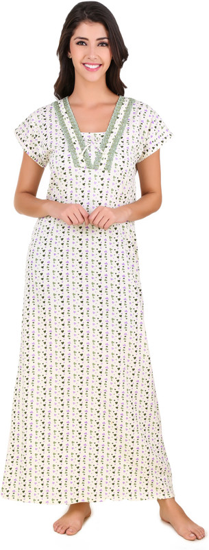 Masha Women Nighty(Beige)