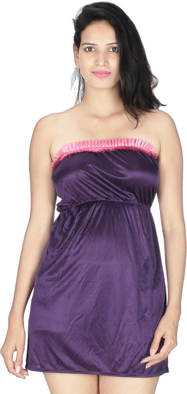 Kanika Women Nighty(Purple, Pink)