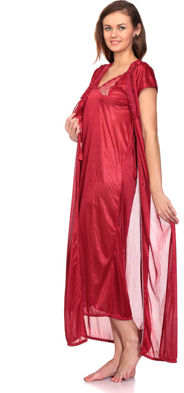 Fedrigo Women Nighty(Maroon)