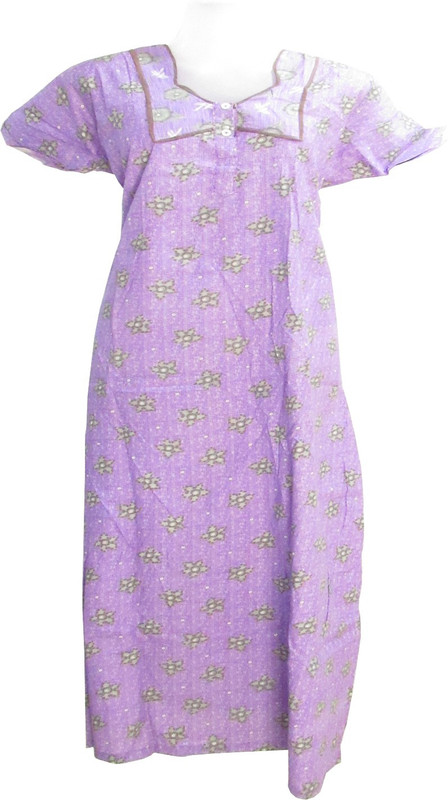 Revinfashions Women Nighty(Purple)