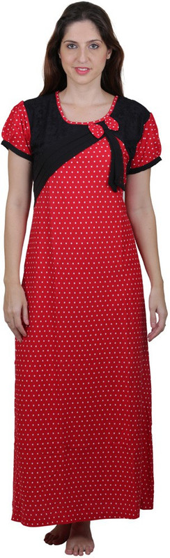 Vixenwrap Women Nighty(Red)