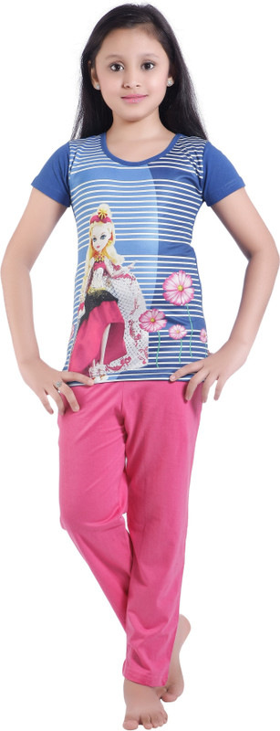 Red Ring Kids Nightwear Girls Printed Cotton RS.1299 (73.00% Off) - Flipkart