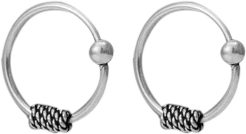 Abhooshan Sterling Silver Plated Sterling Silver Nose Ring Set(Pack of 2)