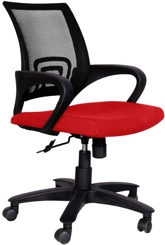 Woodstock India Fabric Office Arm Chair(Black, Red) RS.4999 (72.00% Off) - Flipkart