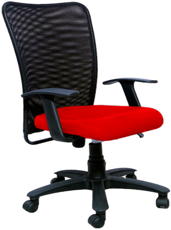 Woodstock India Fabric Office Arm Chair(Red, Black) RS.4999 (72.00% Off) - Flipkart