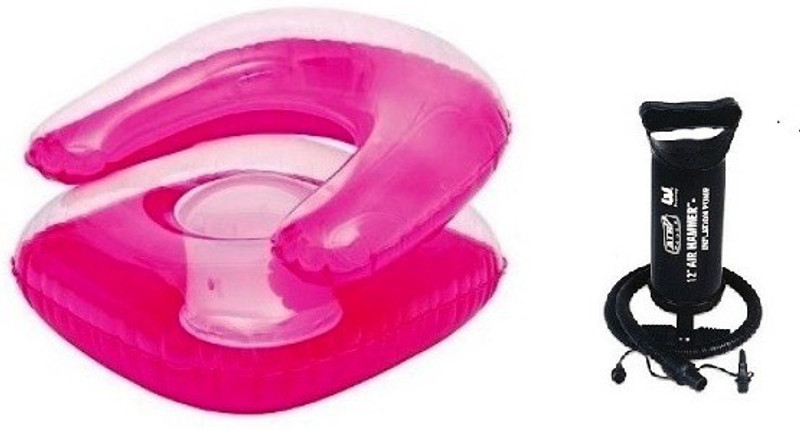 Bestway Kiddie Inflatable Chair Pink with Air Step Pump(Pink)