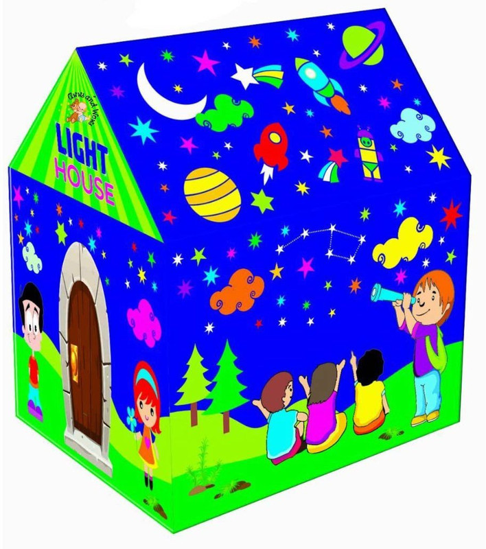 Wave Mart LED Light Tent Play House Kids(Blue)
