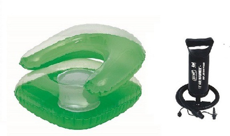 Bestway Kiddie Inflatable Chair Green with Air Step Pump(Green)