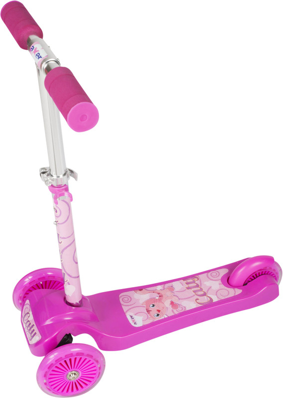 Toy House Lean to Steer Swiss design Three Wheel Scooter(Pink)