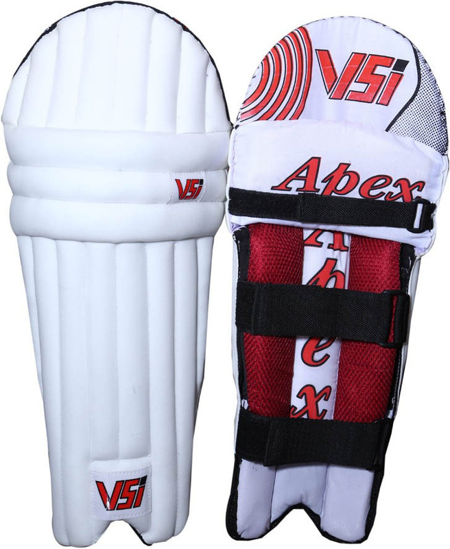 VSI Apex Men's (39 - 43 cm) Youth Batting Pad(White, Red, Batting)