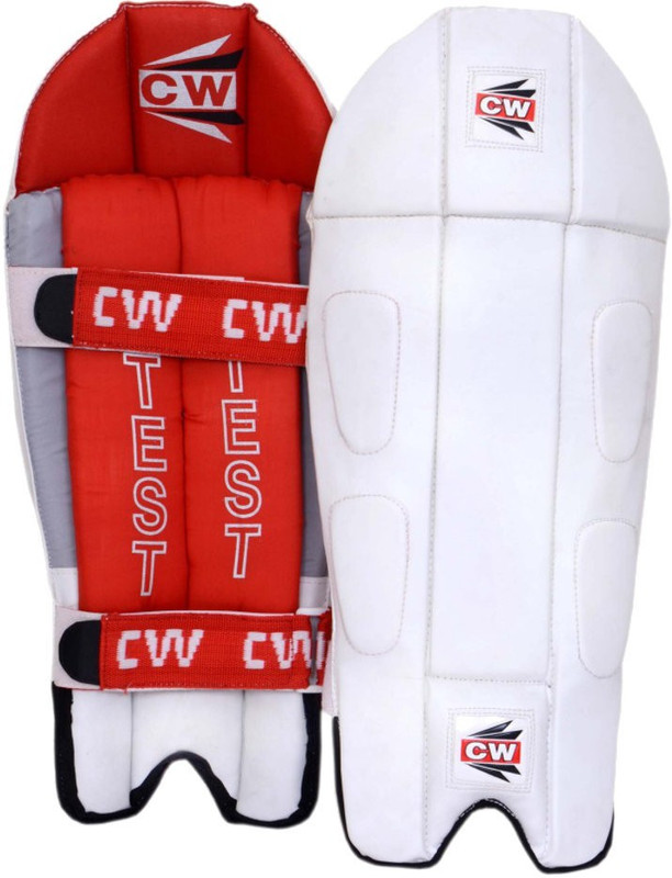 CW Test Men's (39 - 43 cm) Men Wicket Keeping Pad(White, Red, Ambidextrous)