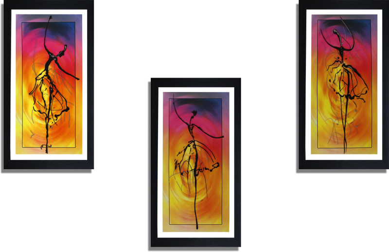 SAF Set Of 3 Textured Print With Uv Canvas Painting(16 inch x 7 inch) RS.586 (87.00% Off) - Flipkart