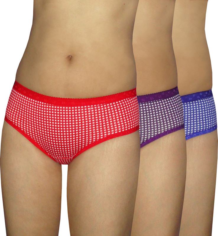 Selfcare Women Hipster Purple, Red, Blue Panty(Pack of 3)