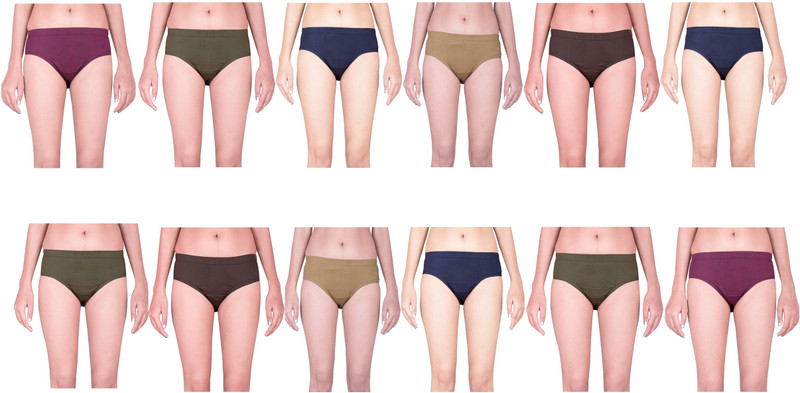 YASIQ Women Bikini Multicolor Panty(Pack of 12)