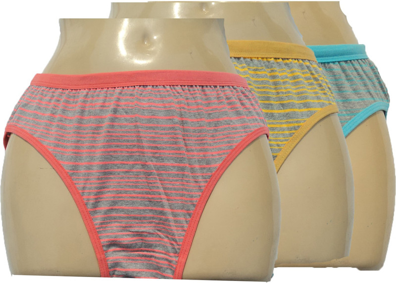 Goldline Women Periods Blue, Orange, Yellow Panty(Pack of 3)